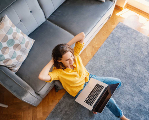 Woman on her computer